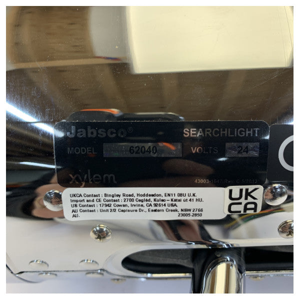 Jabsco 62040-4006 Marine Spotlight - 7-Inch Chrome Fixed Mount Searchlight - 24V 