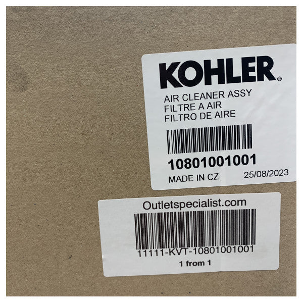 Kohler 10801001001 motorens luftfilterelement