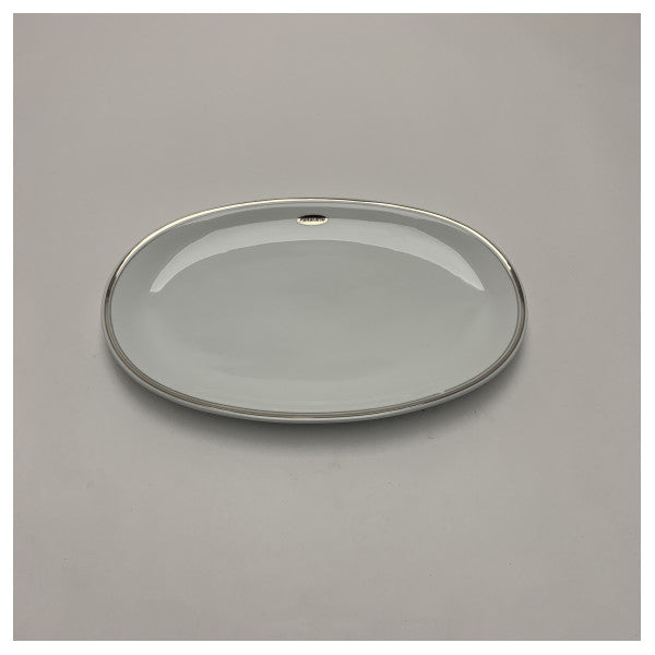 Richard Ginori Pershing Oval porslinsserveringsfat med silverkant - 057 0575 66021 