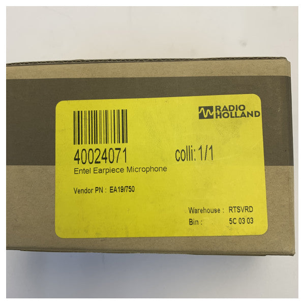 Entel EA19/750 D-Shaped Earpiece Microphone for HT700 Series Two-Way Radio 