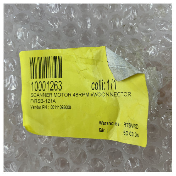 Furuno River Radar Scanner Motor 00111086000 - 03-2296 RHRS2014/2024 Sanyo Denki DC Geared Motor 48RPM 