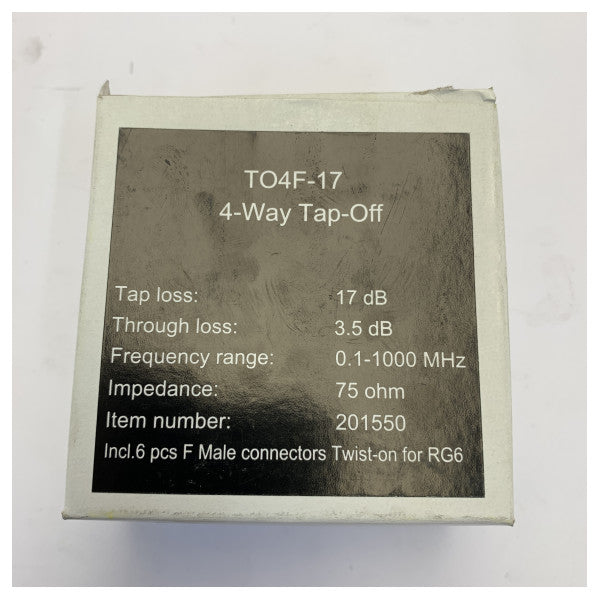 Cobham TO4F-17 Prise de dérivation marine 4 voies 17 dB 