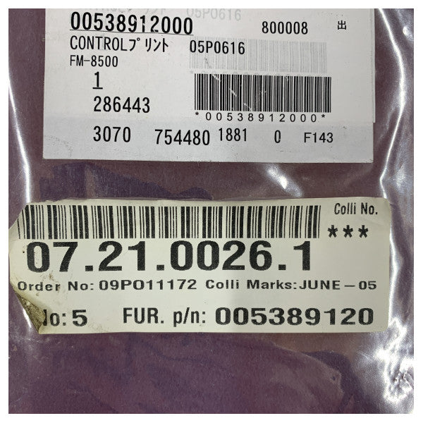 Furuno FM-8500 VHF-radio kontrol-PCB 05P0616 - 00538912000 