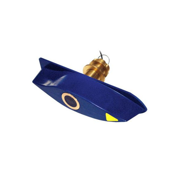 Przetwornik przelotowy przez kadłub Airmar B122 DT z długim trzpieniem, brązowy, 235 kHz, głębokość i temperatura 