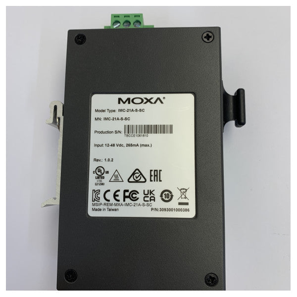 Convertitore media Moxa IMC-21A-S-SC Industrial Ethernet-to-Fiber 10/100BaseT(X) a 100BaseFX 
