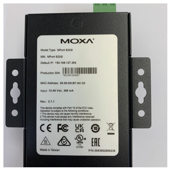 Convertitore da seriale a Ethernet Argonics argoNPort5232i per Trackpilot 