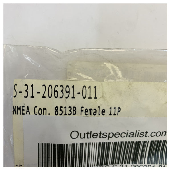Conector NMEA hembra de 11 pines Cobham SAILOR 100/800/900 VSAT 8513B 