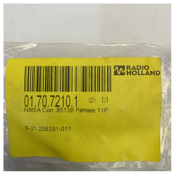 Conector NMEA hembra de 11 pines Cobham SAILOR 100/800/900 VSAT 8513B 
