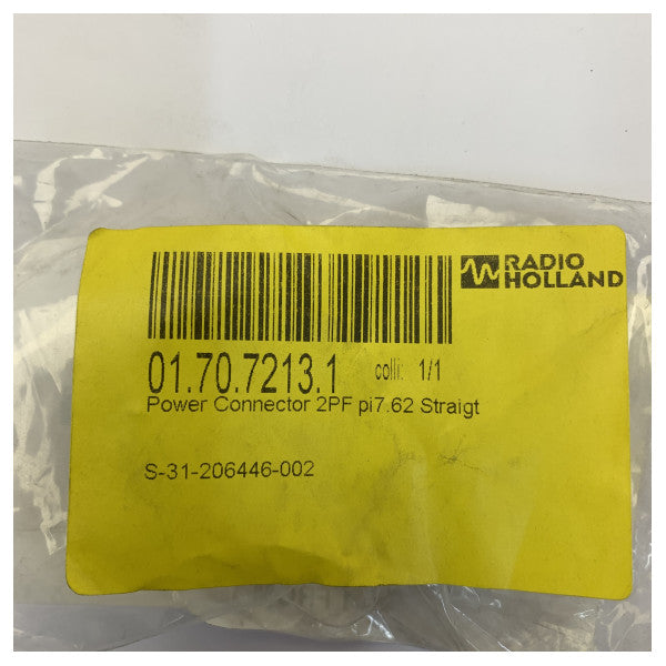 Βύσμα τροφοδοσίας Cobham SAILOR VSAT για 100GX 800 900A 900B SatTV - 2 ακίδων 7,62mm 