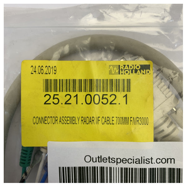 Furuno VR-3000 VDR Conjunto de cable de interfaz de radar 700 mm 24S0251-1, BNCx5 a D-Sub15 
