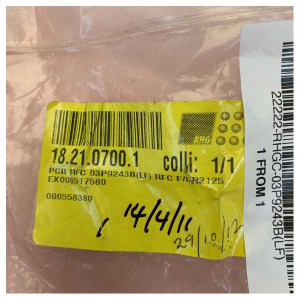 Furuno FR-2125 Radar a banda X PCB 03P9243B(LF) RFC Marine Electronics 