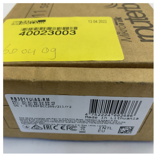 MikroTik RB3011UiAS-RM RouterBoard 10x Gigabit Ports 1U Rackmount Router