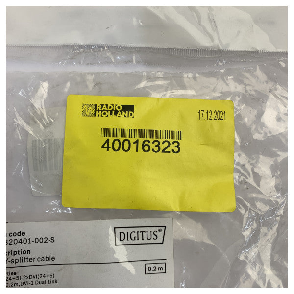Digitus DVI-I Dual Link Video Splitter Adaptörü Y-Kablo 20cm - AK-320401-002-S 