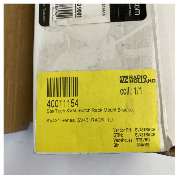 Supporto rack 1U StarTech SV431RACK per switch KVM serie SV431 