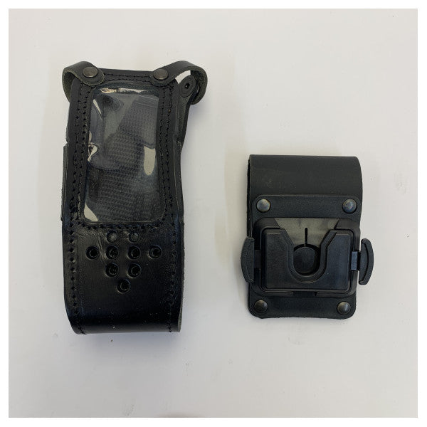 ベルトクリップ付き Icom IC-M71EURO+ マリン無線機用レザーキャリングケース - TAS-LTM71 