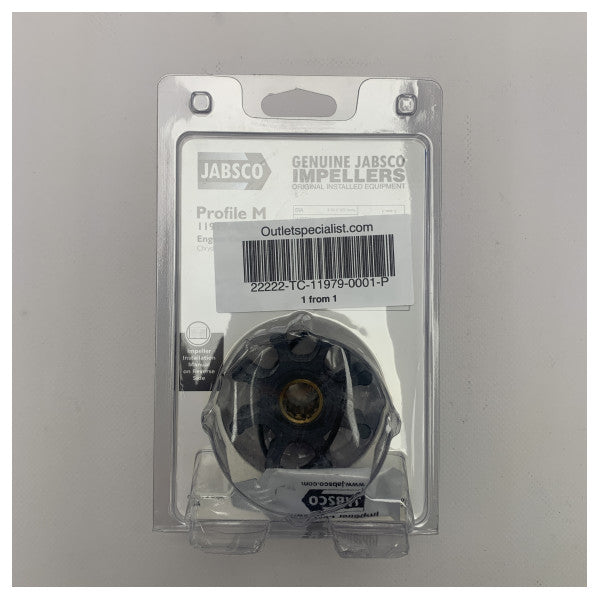 Комплект за смяна на работното колело Jabsco, черен - 11979-0001-P