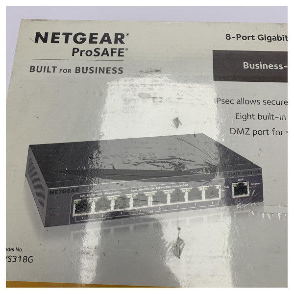 Netgear ProSafe FVS318G-200EUS VPN firewall-router med 8 porte Gigabit 