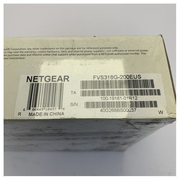 Netgear ProSafe FVS318G-200EUS VPN firewall-router med 8 porte Gigabit 