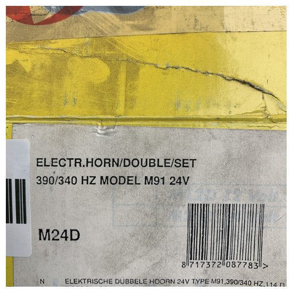 Vetus M24D 24V Dual Marine Stainless Steel Horn 24V Low and High Pitch