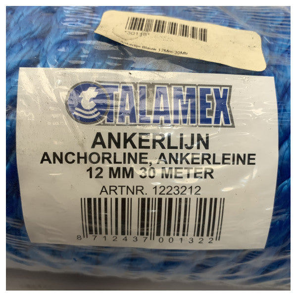 Talamex blue anchor line 12mm - 30M - 1223212