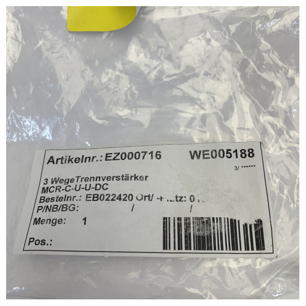 Phoenix Contact EZ-000716 signalomformer og isolator - ubrugt marinekvalitetsmodul 