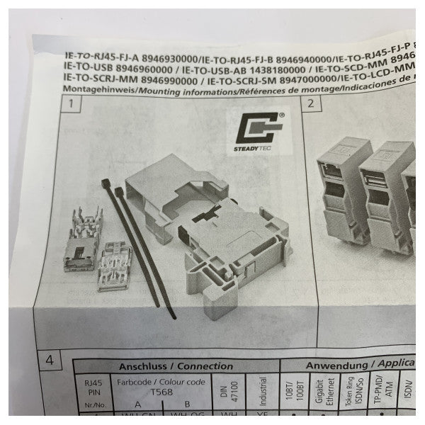 Kit de conector de red Ethernet STEADYTEC RS-RJ45 
