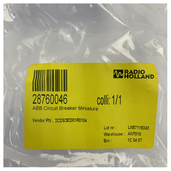 ABB 2CDS282001R0104 Miniature Circuit Breaker - Elettriku Marittimu u Industrijali 