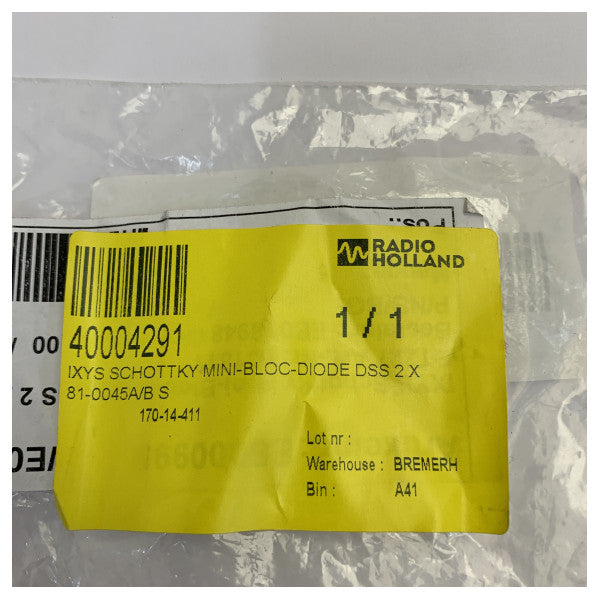 IXYS 601811 Diodo rectificador de potencia marino - Electrónica marina 