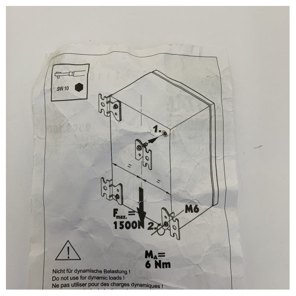 Rittal 2508100 Montažni nosači za kućišne sustave 