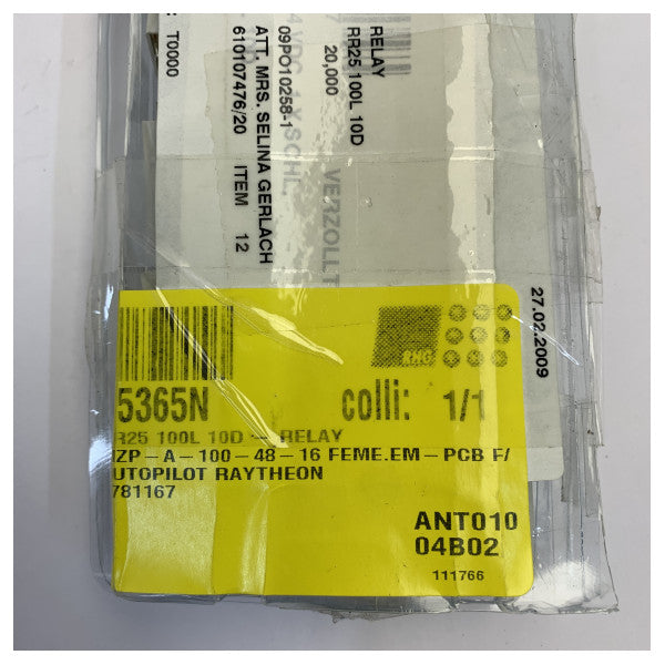 ZETTLER RR25-100L-10D Electrical Relay for Marine and Industrial Use 
