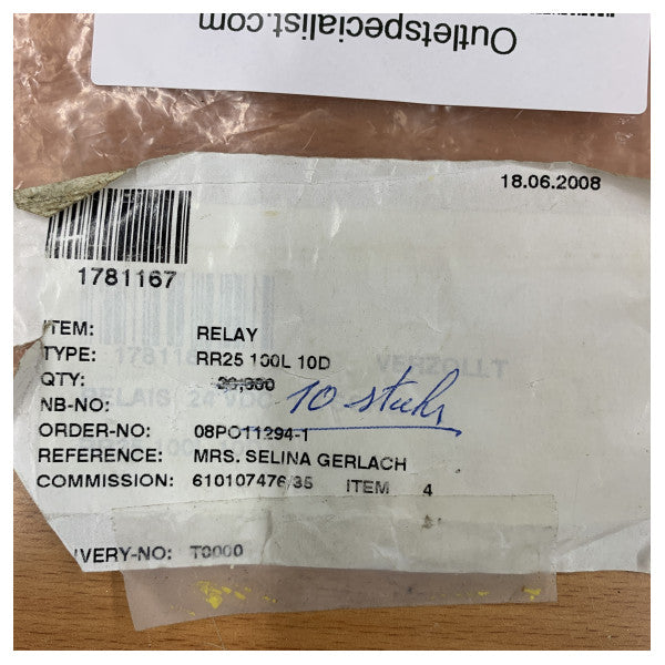 ZETTLER RR25-100L-10D Electrical Relay for Marine and Industrial Use 