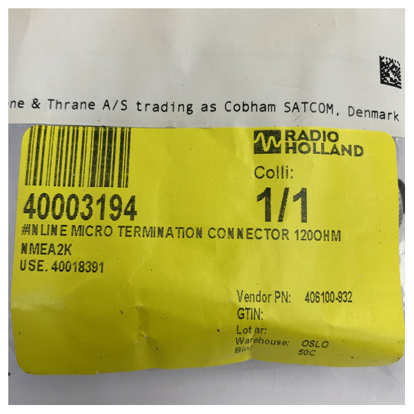 Cobham 406100-932 elektrisk kontakt BeCu marin kvalitet 