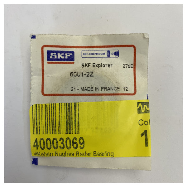 SKF 6001-2Z dyb rille kugleleje til Kelvin Hughes marine radarsystemer 