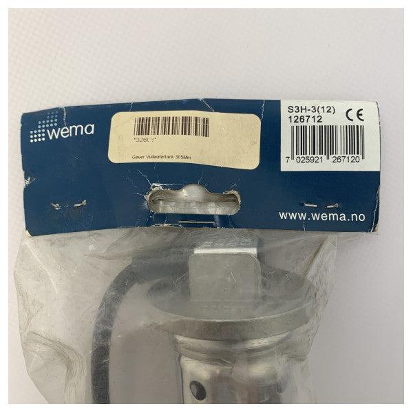 Wema niveauaflæser til sortvandstank i rustfrit stål 305 mm - 126712