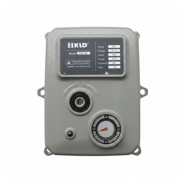 Atuador elétrico de válvula KLD 500-1 12V 50Nm IP67 de grau marítimo - elevado binário 