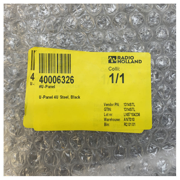 StarTech Pannello cieco in acciaio a U per rack 4U - Nero - 1314STL 