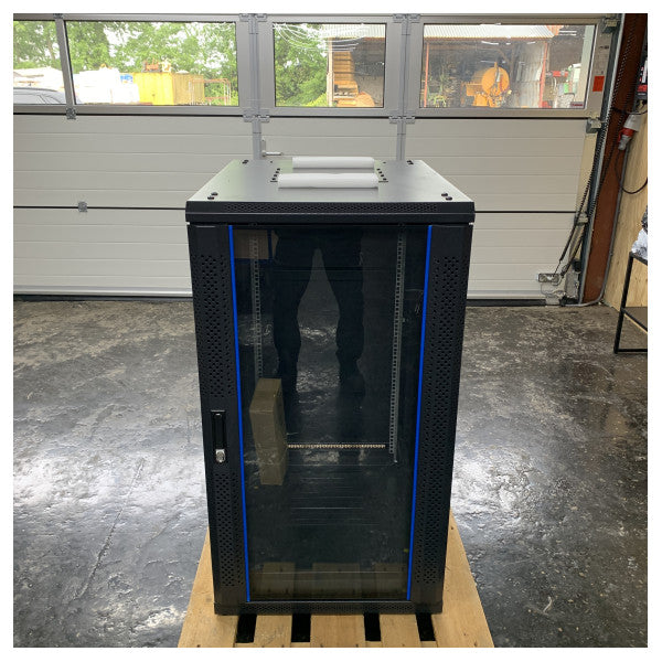Q-Rack EMS68-22BK 22U 19-Zoll-Stand-Server-Rack - 600x800mm IT-Schrank 