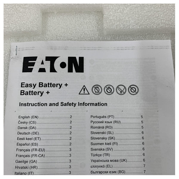Eaton Easy Battery+ EB008WEB Kit de Substituição - Bateria Marinha de Chumbo-Acido Selada 