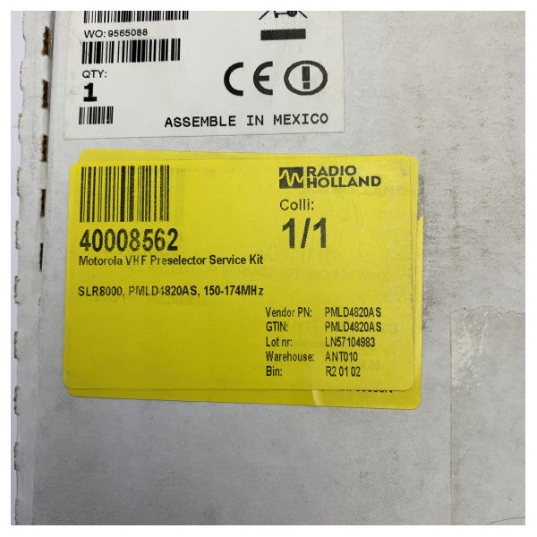 Kit de service du préselecteur VHF Motorola SLR8000 150-174 MHz PMLD4820AS 