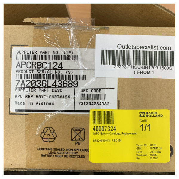 APC RBC124 Back-UPS Pro BR1200GI ve BR1500GI için Yedek Pil Kartuşu 