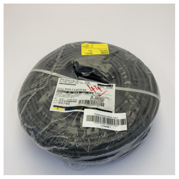 Cooselec H05VV-F 3G 1.5mm 100m Flexible Power Cable Black