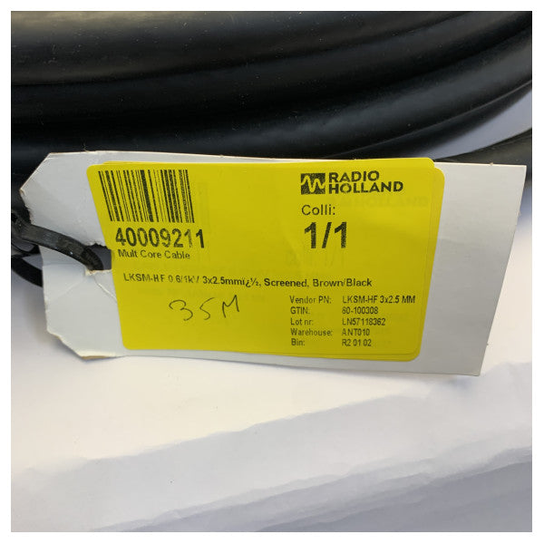LKSM-HF 3x2.5mm Screened Marine Cable 0.6/1kV 35m Coil