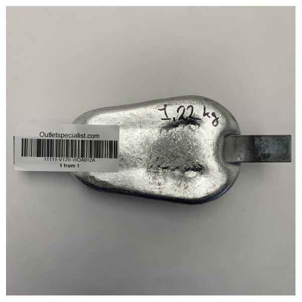 Vetus WOA012A 高品質の溶接用アルミニウムアノード 1.22 KG 