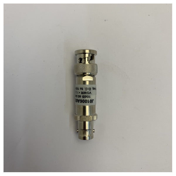 Telegärtner RF-vaimennin BNC uros/naaras 10 dB 50 Ω 2 GHz 0,5 W - J01006A0836 