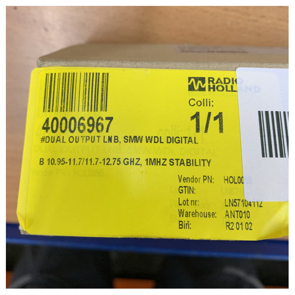 SMW WDL Digital B LNB satellite à double sortie 10,95-12,75 GHz stabilité 1 MHz 