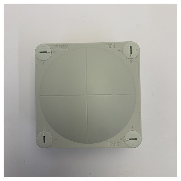 Wiska COMBI 308/5 -liitäntäkotelo IP66 vedenpitävä polypropeeni harmaa 85x85 mm 