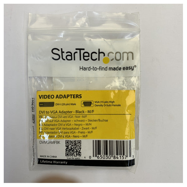 StarTech DVI-I -urosliitäntä VGA-naarasliitäntään Display-sovitin - DVIVGAMFBK 