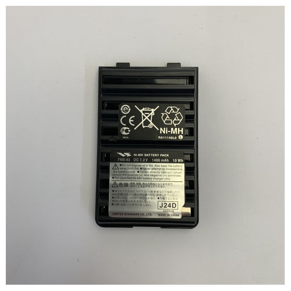 Vertex FNB-83 Ni-MH-batteri for HX370 håndholdt marineradio - 7,2V 1400mAh 