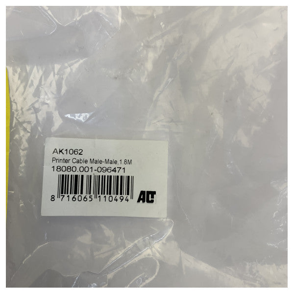 AC AK1062 Parallel-Printerkabel D-Sub 25-polig DB25 Stecker auf Stecker Legacy-Datenkabel 