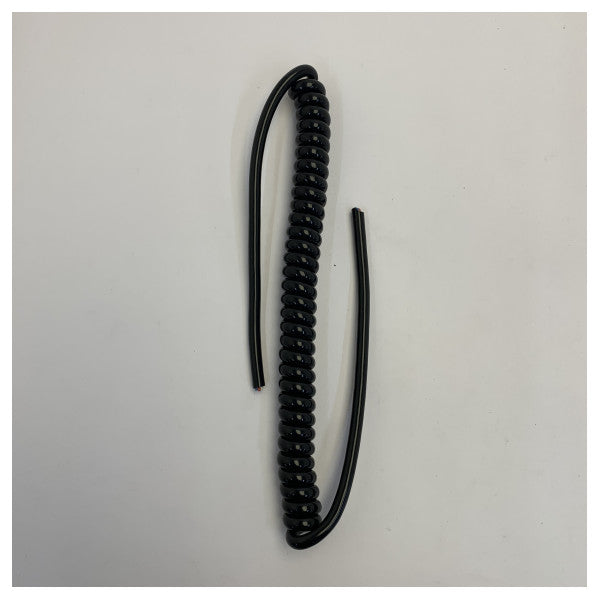 RS PRO 749-2493 Coiled 4-Core Electrical Cable 0.25mm² Black PVC Power Lead 
